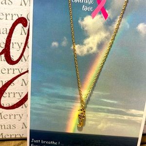 18k plated chain & rhinestone pendants .